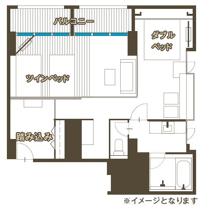 ドッグフレンドリー グランデルーム（カーペットフロア）の間取り図