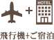 飛行機+ご宿泊