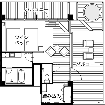 ハーバースパテラスルーム 間取り図