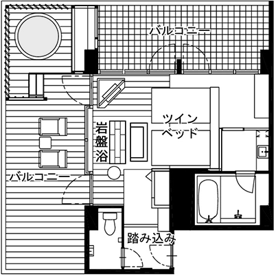 オーシャンスパテラスルーム 間取り図
