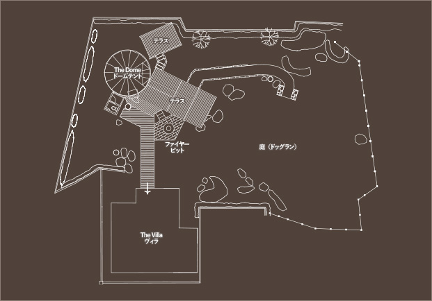 温泉露天風呂付2階建てレジデンスハウス 間取り図